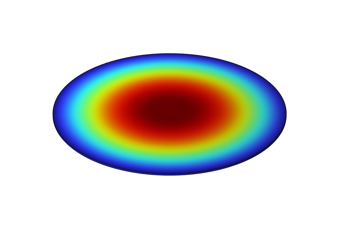 COMSOL thermoelastic bow of an aluminum reflector