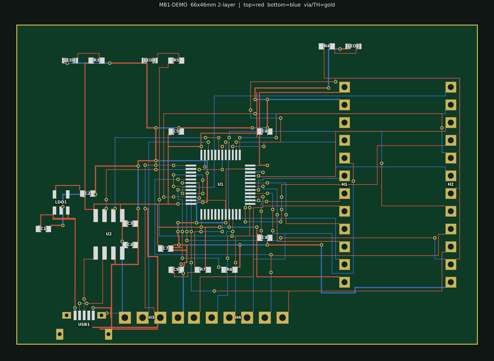 MB-1 evaluation board PCB layout