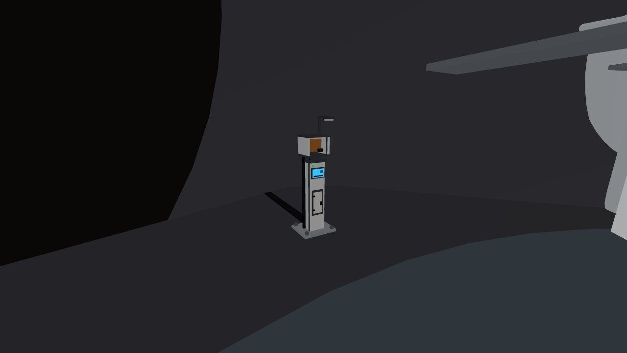 SiC sentinel standing alone in the dark deep-laboratory cavern