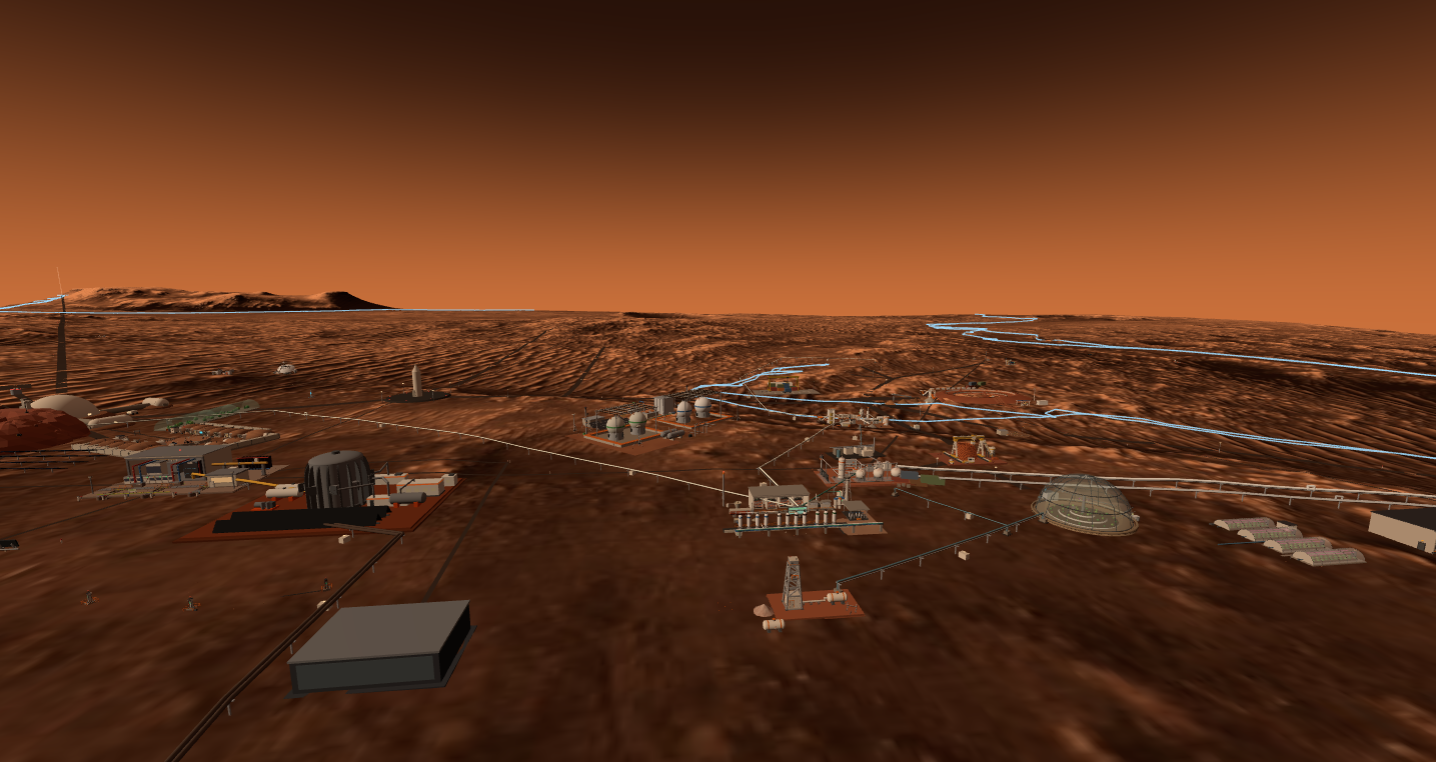 Panorama of the Mars city at Jezero Crater