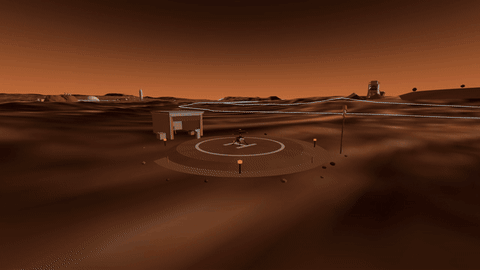 The scout helicopter flying its baked survey loop