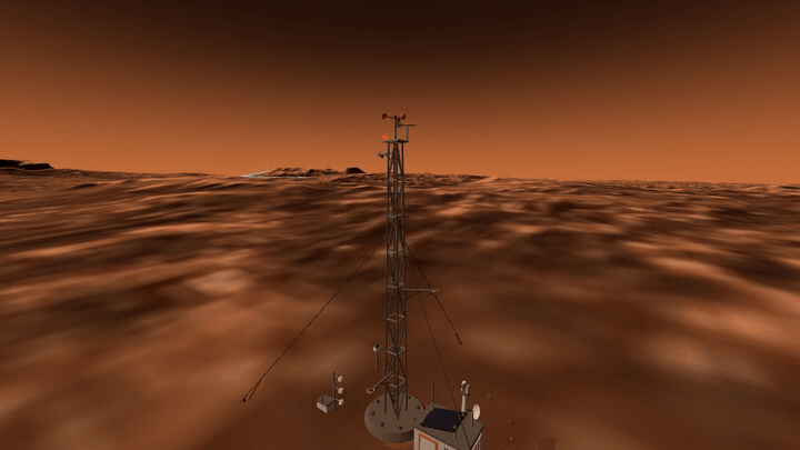 The weather mast with spinning cups and tracking photometer