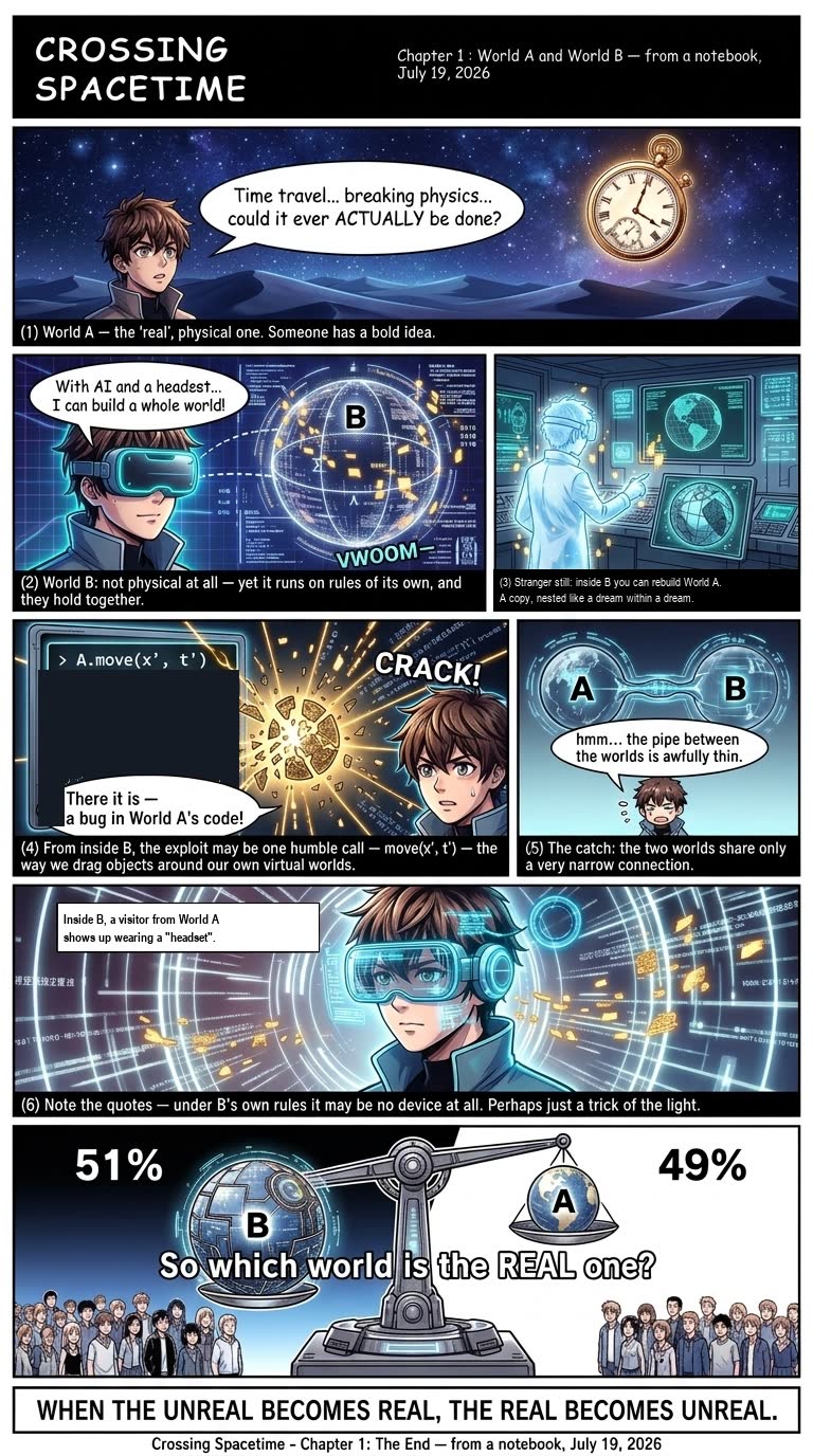 The seven-panel comic, English version