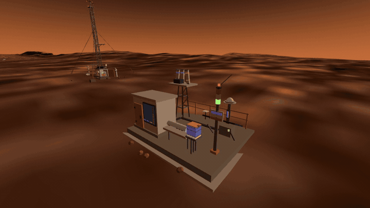 UV station with three probe tubes and spectrum screen
