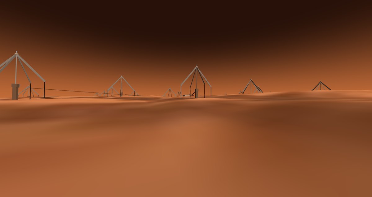 Inverted-V dipole array on the southwestern outskirts