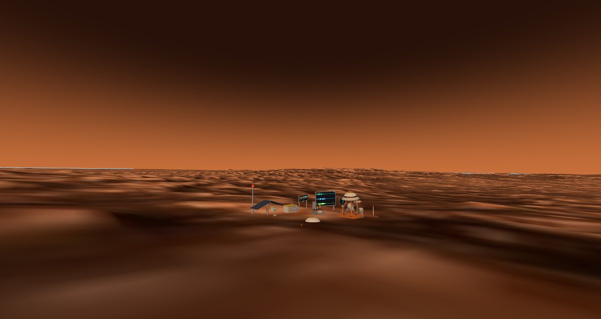 Seismic station at dusk, wind shield and solar wings