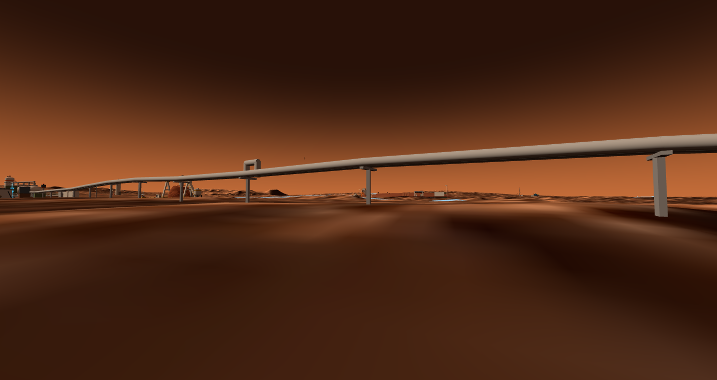 Methane pipe rack
