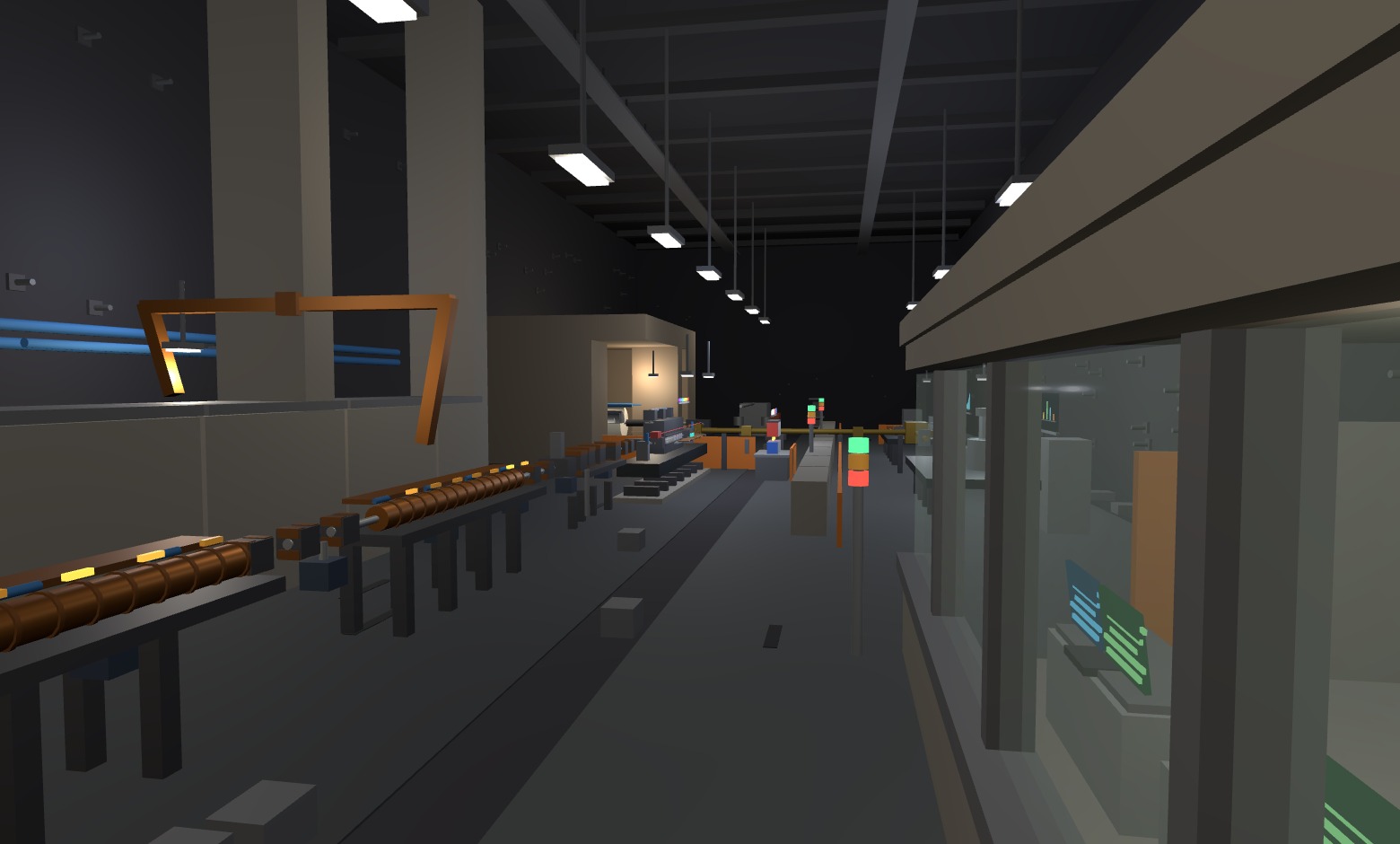 Cutaway view of the free-electron laser hall